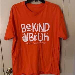 Source Unknown Orange 'Be Kind Bruh' Graphic Tee